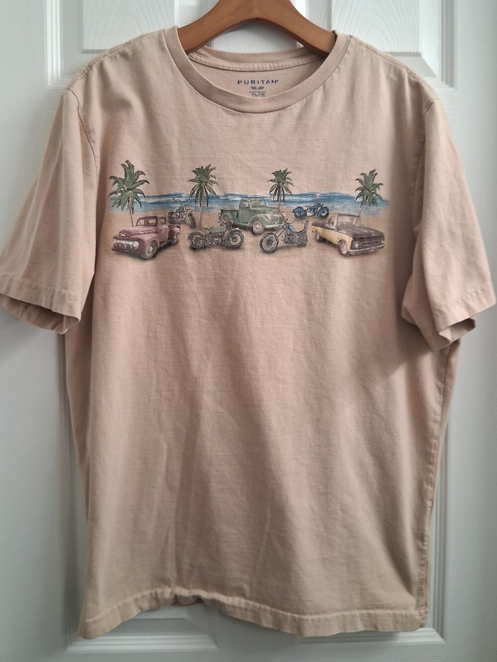 Puritan Classic Car And Motorcycle T Shirt XL